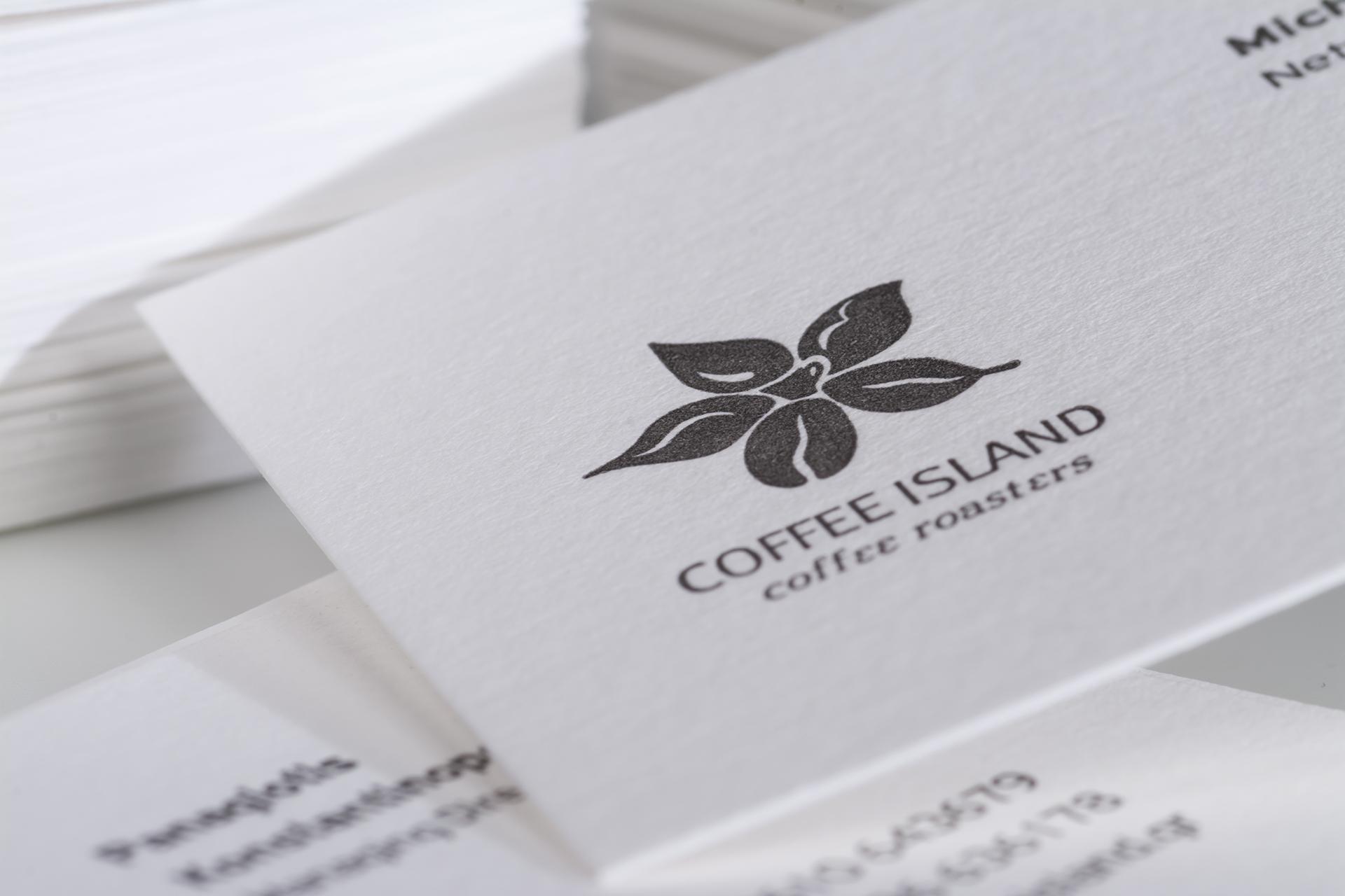 Coffee Island business cards